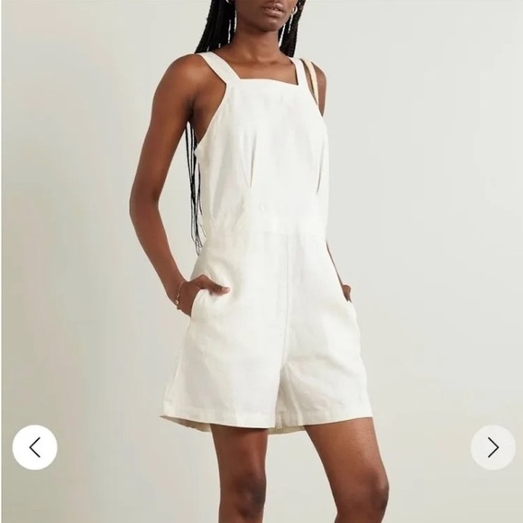 NWT Polo by Ralph Lauren White Turkish Hemp Cotton Romper - Picture 1 of 8